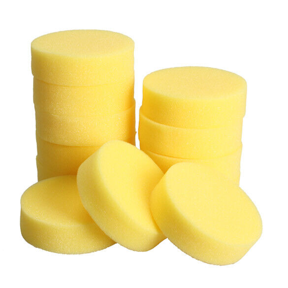 12pcs Polish Wax Round Foam Sponges Applicator Pads for Clean Car Glass Newly