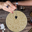 Astrology Game Playing Plate Carved Divination Pendulum Board with Stars Mo