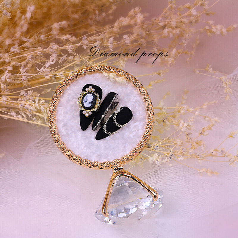 DIY Nail Tips Color Palette Acrylic Display Board Gel Pallet (Pink Round) Newly