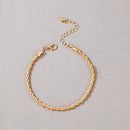 4pcs Thick Chain Bracelet Set Punk Twisted Rope Bangles Women Jewelry Gift