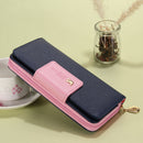 Long Women Wallets Card Holder Clutch Purse Coin Money Bag (Dark Blue)