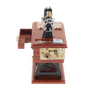 Retro Plastic Metal Sewing Machine Music Box Mechanical Jewelry Box (LJ-11)
