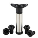 Stainless Steel Vacuum Bottle Wine Saver Pump with 4 Stoppers Sealing Bottles