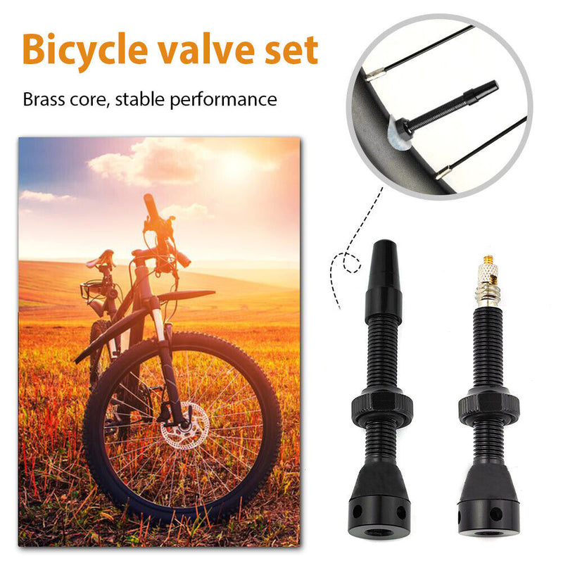 2pcs Bicycle Tubeless Rim Presta Valves 44/60mm Nipple for MTB Mountain Bike