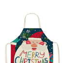 Kitchen Linen Apron Merry Christmas Home Restaurant Cooking Baking Bibs