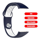 Watch Strap for HUAWEI HONOR Band 6 TPU Wristband (Midnight Blue White)