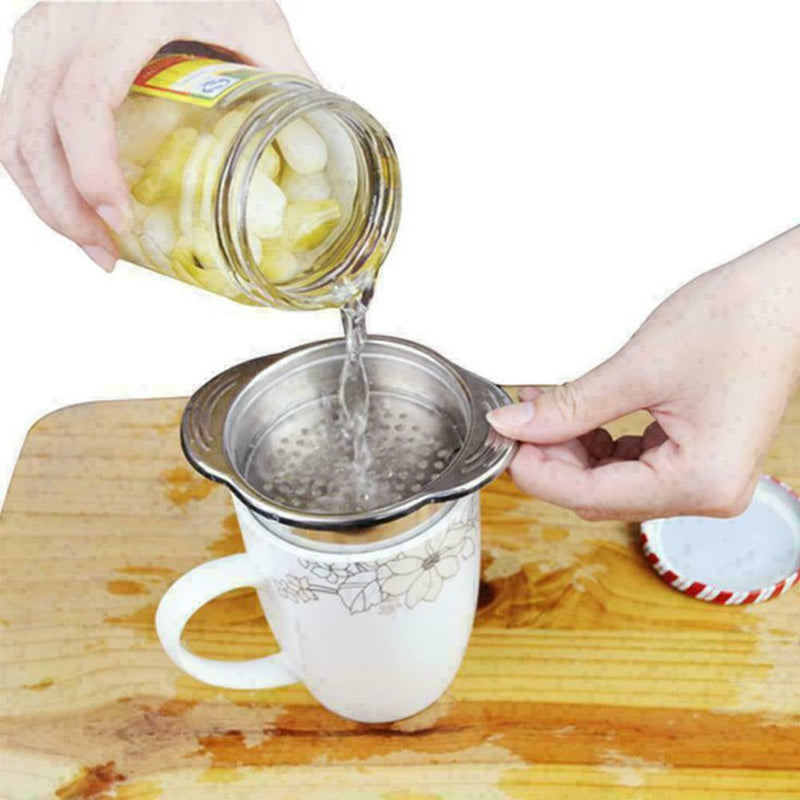 Steel Food Can Strainer Sieve Tuna Press Remover Hot Sell Lid Drainer L4U7