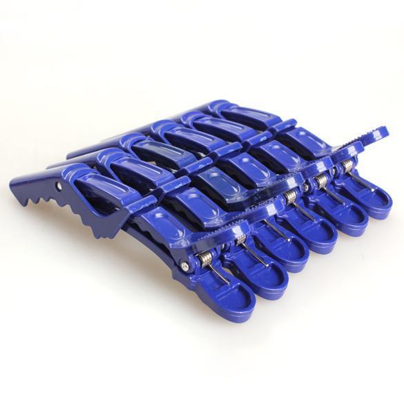 6Pcs Matte Sectioning Clips Clamps Hairdressing Salon Hair Grip Crocodile