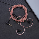 Upgrade Single Crystal Copper Earphone Cable 0.78mm 2Pin Plug Wire (Copper)