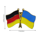 1 Pcs Ukraine DE Brooch Country Flag Badge Clothes Cufflinks Love Peace(A)