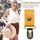 #A Summer Hat Clips on Bag Travel Hat Keeper Holder PU Backpack Luggage Duck Cli