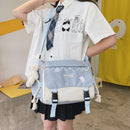 Harajuku Crossbody Bags Pendant Handbags for Women Zipper Pocket for Work Sports