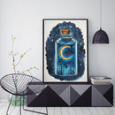 5D Diamond Painting DIY Moon Luminous Bottle Full Round Drill Mosaic Art