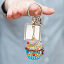 4pcs DIY Full Drill Special Shaped Diamond Painting Women Bag Cupcake Keychain