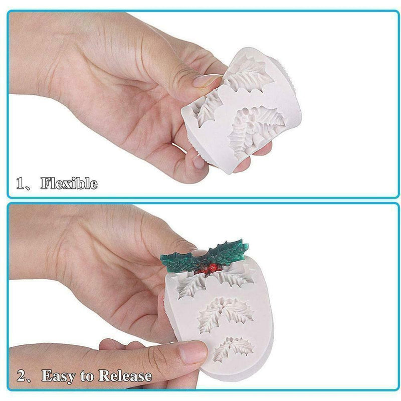 DIY Christmas Tree Deer Fondant Mould Cake Biscuit Baking Decorating Tools V5T5