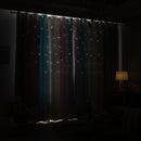 Gradient Hollow Star Curtain Bedroom Full Blackout Window Drapes (Pink)