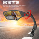 Bicycle Rear View Mirror 360 Rotation HD Anti-Shock Glass Lens (Left) Newly