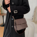Women Zipper Solid Color Crossbody Bag Female PU Leather Small Designer Clutch