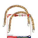 Bamboo Handbag Purse Handles U-Shaped Replacement for DIY Bags (Copper) Newly