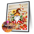 5D DIY Diamond Drawing Autumn Mushroom Goblin Full Round Drill Wall Art (B5052)