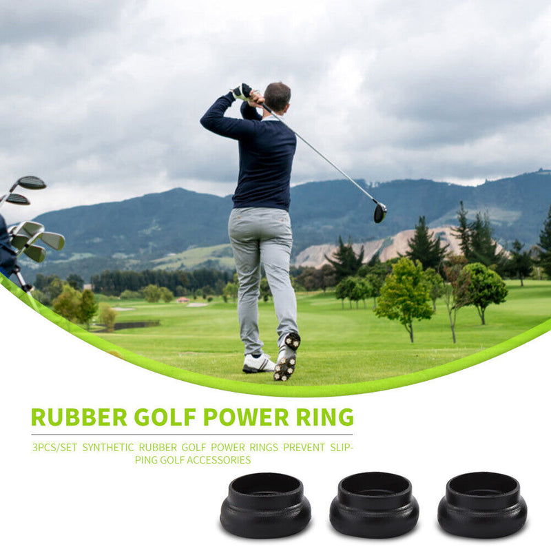 3pcs Synthetic Rubber Golf Power Rings Prevent Slipping Golf Club Accessori