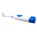 Rotating Anti Slip Waterproof Electric Toothbrush with 2 Brush Heads Blue