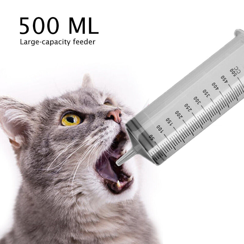 500ml Pet Animal Feeding Syringe Pill Dispenser Medicine Milk Feeder Tool