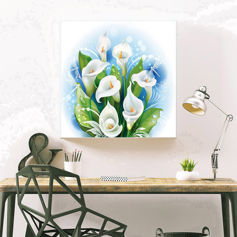 5D DIY Diamond Painting Calla Flower Embroidery Full Drill Cross Stitch Mosaic
