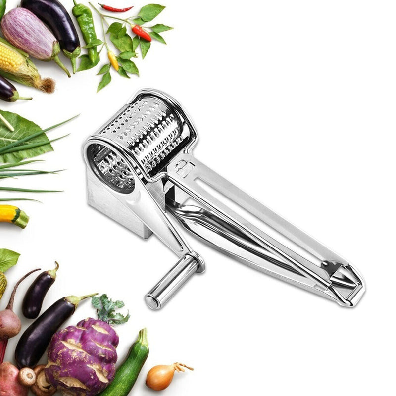 Multi-functional Stainless Steel Rotary Cheese Grater Chocolates Shredder