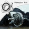 Lifting Standard Hex Nut Barbell Bar Solid Steel Spin-lock Dumbell Clamps Newly