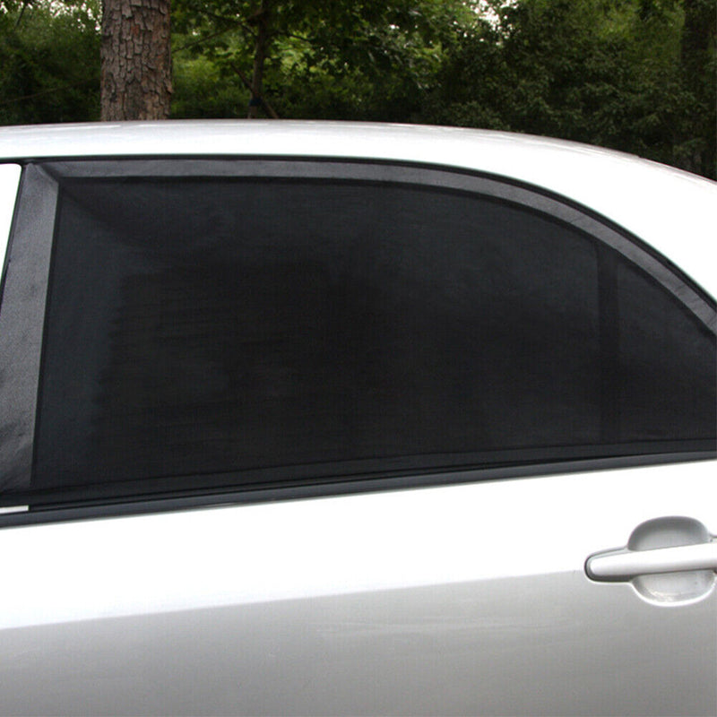 2pcs UV Protection Car Front Rear Side Window Sun Shade Anti-mosquito Net