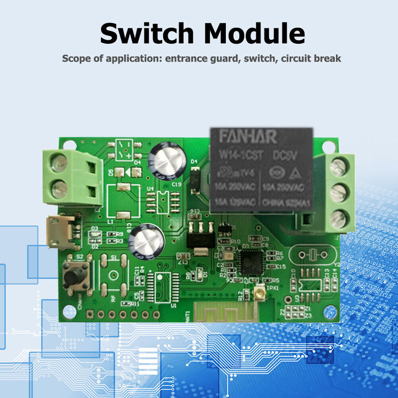 SONOFF DC12V/5-32V Wireless WiFi Smart Switch Tapping/Self Locking Module
