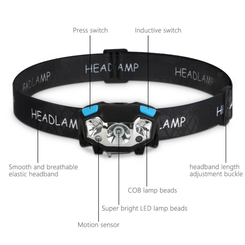 5000LM Q5 LED Scheinwerfer Scheinwerfer Taschenlampe Stirnlampe Camping