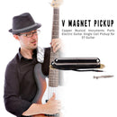 V Magnet Lipstick Tube Pickup Guitar Single Coil for ST Guitar (Black)