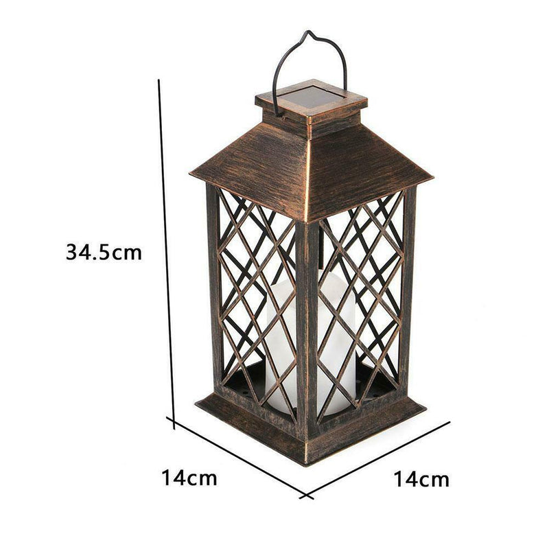 Waterproof LED Solar Powered Hanging Candles Lantern Lights Garden Outdoor Lamps