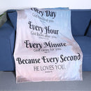 Bible Blanket Flannel Inspirational Thought Prayers Religious (150x100cm) Newly