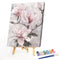 Pink Flower Oil Paint By Numbers Kits Canvas Picture Wall Art DIY Craft Coloring
