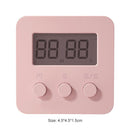 Digital Screen Kitchen Timer Square Cooking Countdown Alarm Clock (Pink)