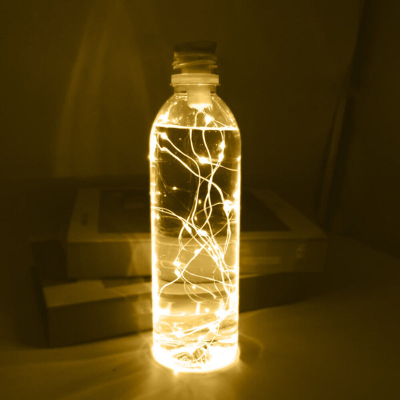 2m 20LED Solar Wine Bottle String Light Wedding Cork Garland Fairy Lamp Newly