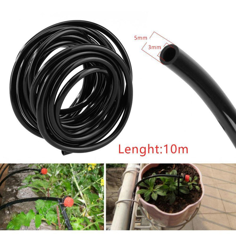Watering Hose 5/3mm Garden Greenhouses Plant Irrigation Drip Pipe (10m)