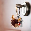 5D DIY Full Special Drill Diamond Painting Keychain Art Pendant(21x7cm) Newly