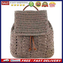 Women Straw Backpack Handmade Woven Casual Beach Holiday Shoulders Bucket Bag