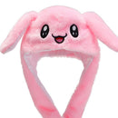 LED Glowing Cartoon Rabbit Hat Beanie Winter Plush Moving Bunny Ear Earflaps Cap