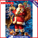 5D DIY Diamond Painting Santa Claus Full Round Rhinestone Home Wall Art Picture