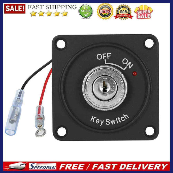 ON/OFF 2 Position Key Switch DC 12V 10A Marine Boat Ignition Switch with 2