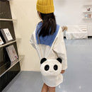 Cute Panda Crossbody Bag Kids Plush Chain Shoulder Bags Small Purse (C)