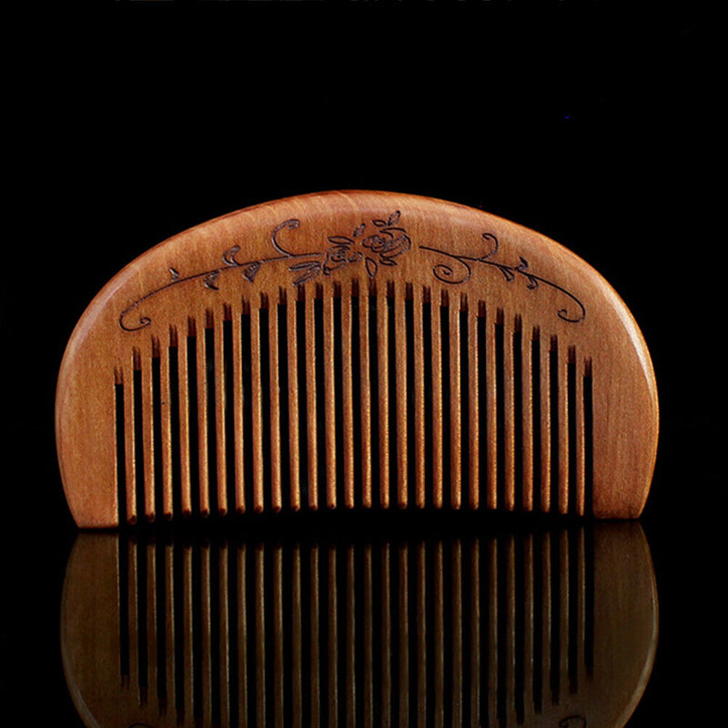 Anti-static Peach Wood Comb Portable Light Mini Comb Salon Hair Styling Tools