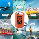 Waterproof Dry Bag Pack Sack Swimming Kayaking River Trekking (5L Orange) Newly