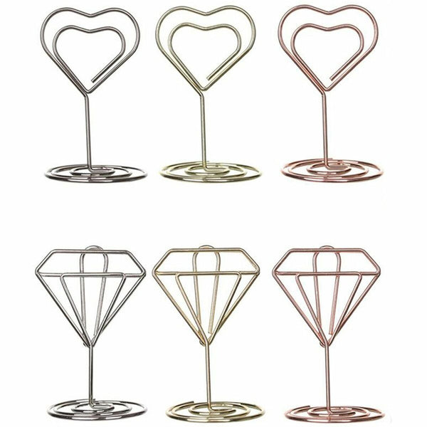 Desktop Decoration Place Card Clamps Stand Photos Clips Table Numbers Holder