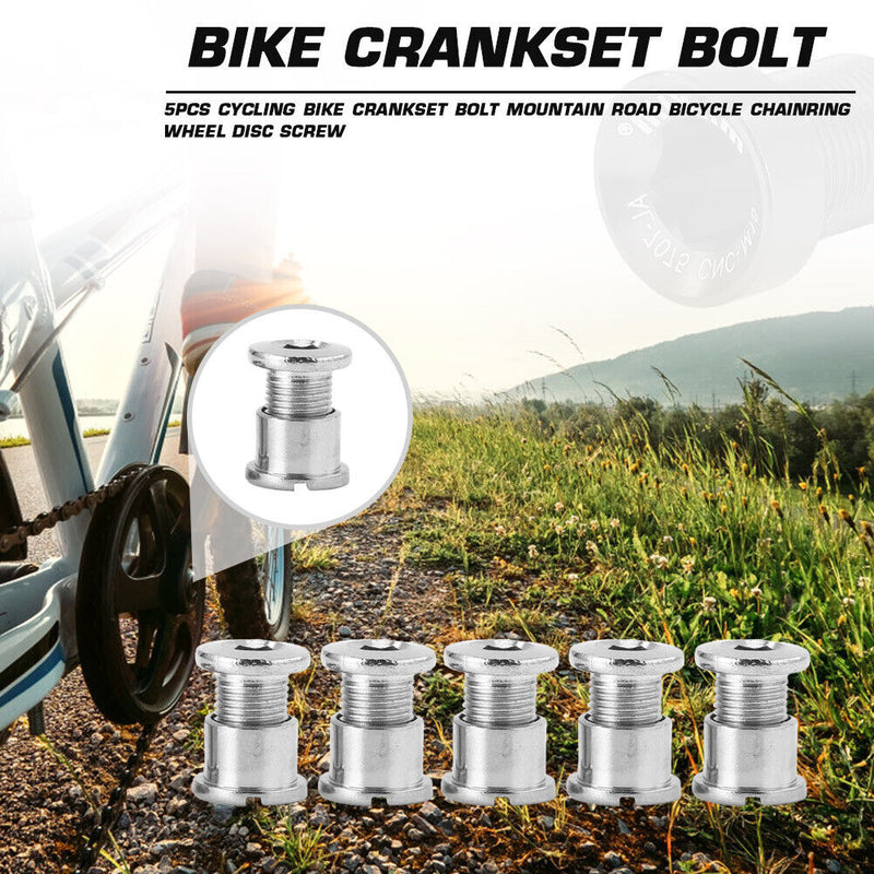 5pcs Mountain Road Bicycle Crankset Chainwheel Bolt Screws Cycling Riding P